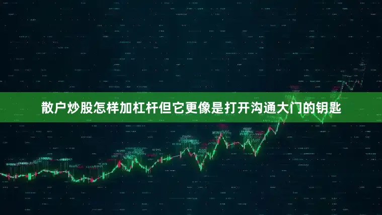 散户炒股怎样加杠杆但它更像是打开沟通大门的钥匙